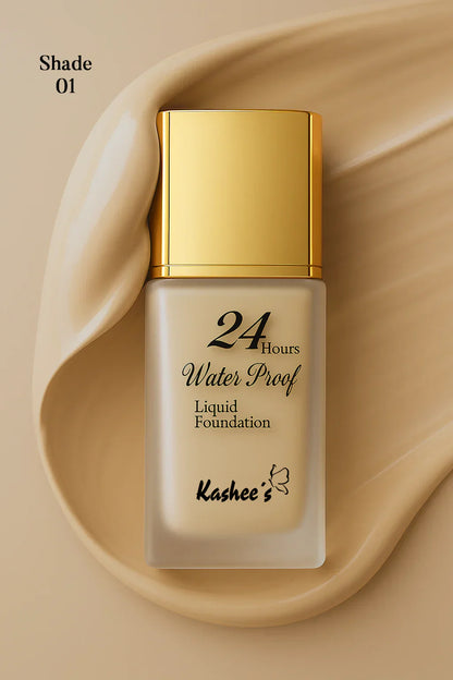 24H Full Coverage Waterproof Liquid Foundation – Long-Lasting, Bridal Finish