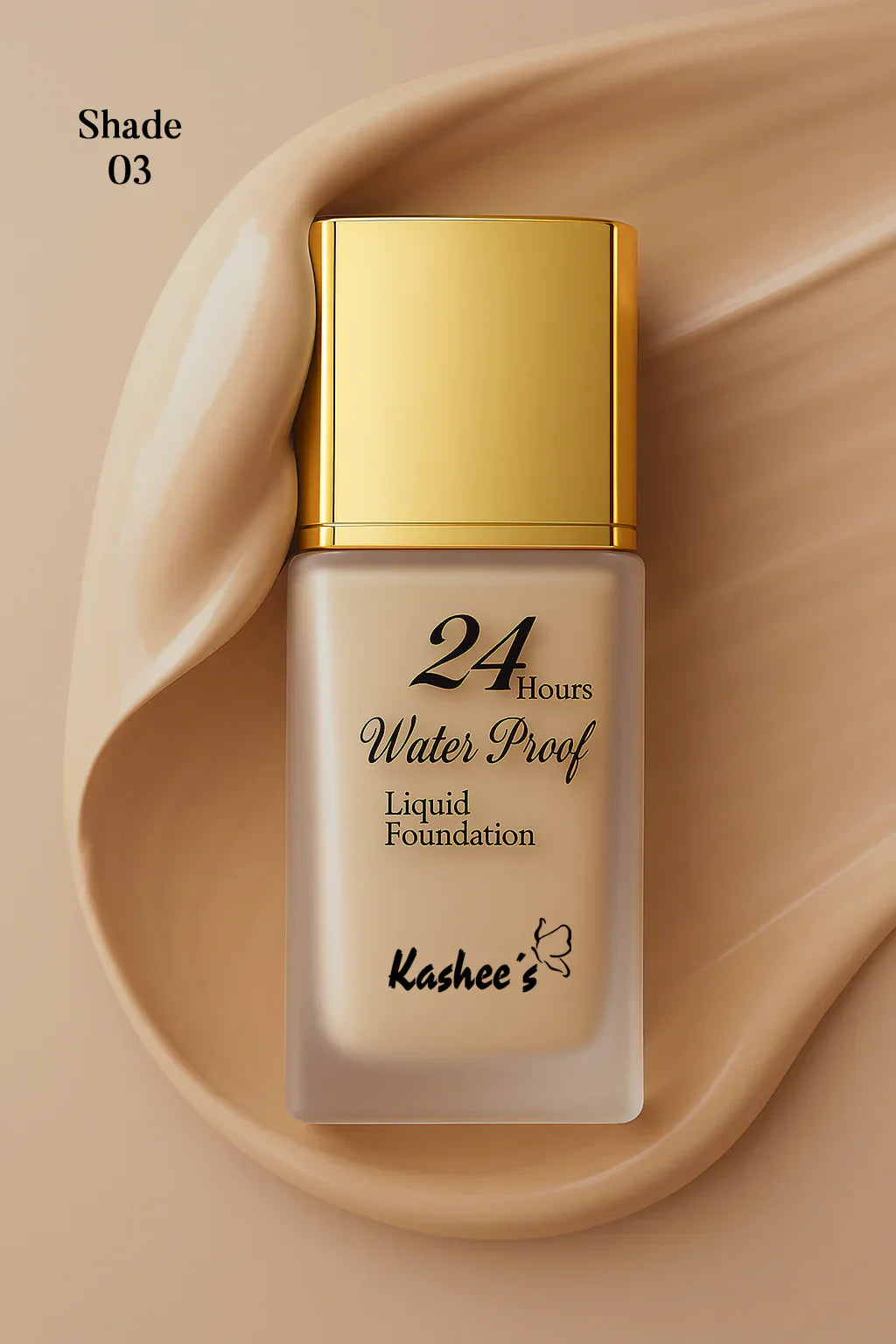 24H Full Coverage Waterproof Liquid Foundation – Long-Lasting, Bridal Finish